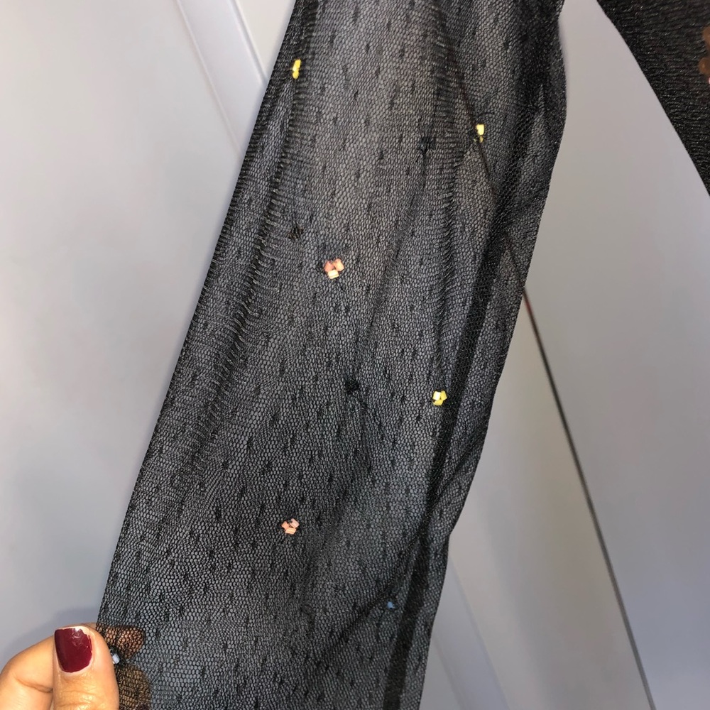 Black Lace Floral Maxi Dress - Picture 8 of 8